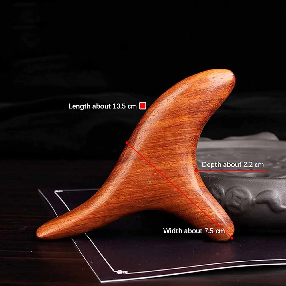 1PC Traditional Wooden Reflexology Thai Massage Tool,Thai Massage Tool,Acupuncture Point Gua Sha for Full Body Relaxation Eyes