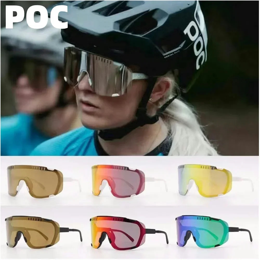 2025 POC Devour Cycling Glasses - MTB/Road Bike Windproof Goggles W/Prescription Insert, UV400 Sport Eyewear