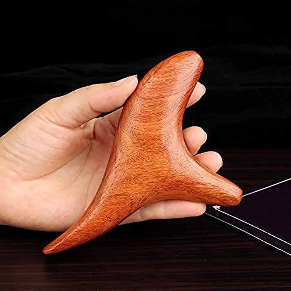 1PC Traditional Wooden Reflexology Thai Massage Tool,Thai Massage Tool,Acupuncture Point Gua Sha for Full Body Relaxation Eyes