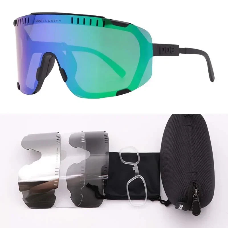 2025 POC Devour Cycling Glasses - MTB/Road Bike Windproof Goggles W/Prescription Insert, UV400 Sport Eyewear