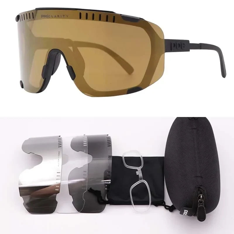 2025 POC Devour Cycling Glasses - MTB/Road Bike Windproof Goggles W/Prescription Insert, UV400 Sport Eyewear